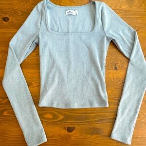 Ribbed long sleeve crop top